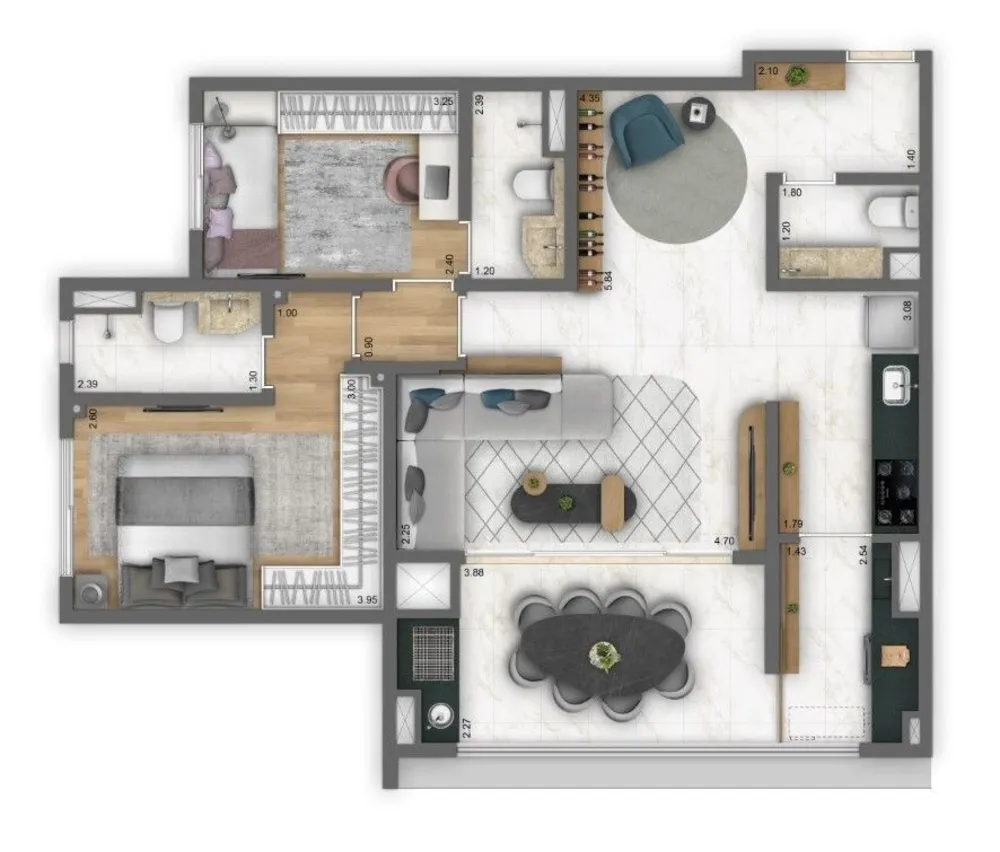 Apartamento, 2 quartos, 71 m² - Foto 5