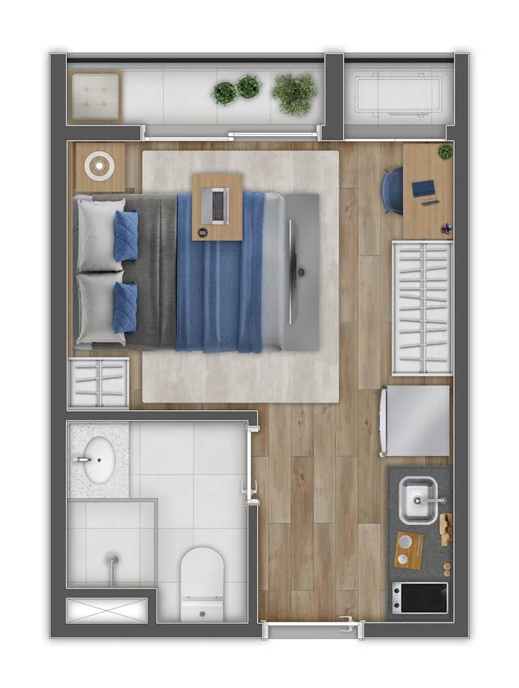 Kitnet-Studio, 18 m² - Foto 7