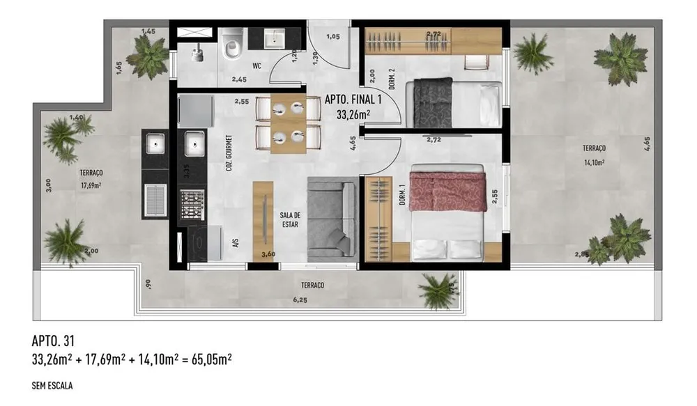 Apartamento, 1 quarto, 31 m² - Foto 7