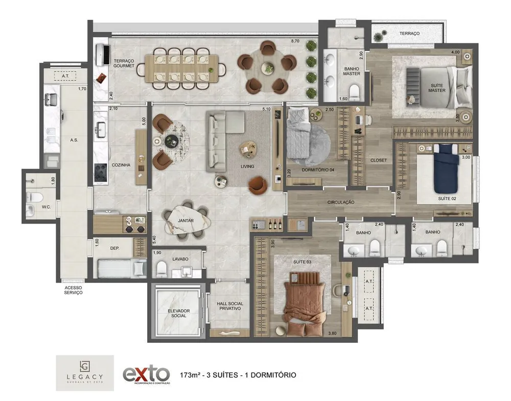 Apartamento, 4 quartos, 140 m² - Foto 8
