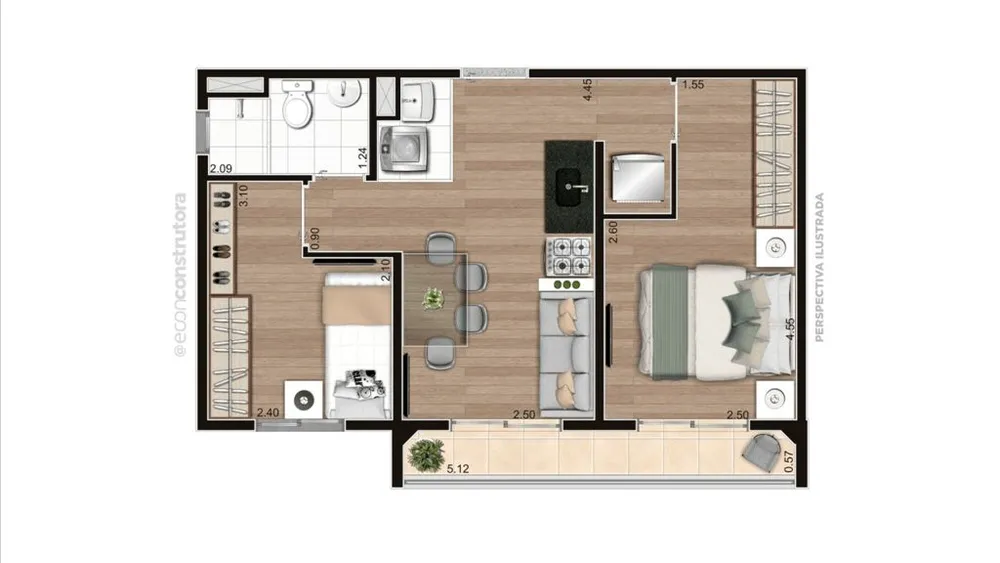 Apartamento, 2 quartos, 41 m² - Foto 7