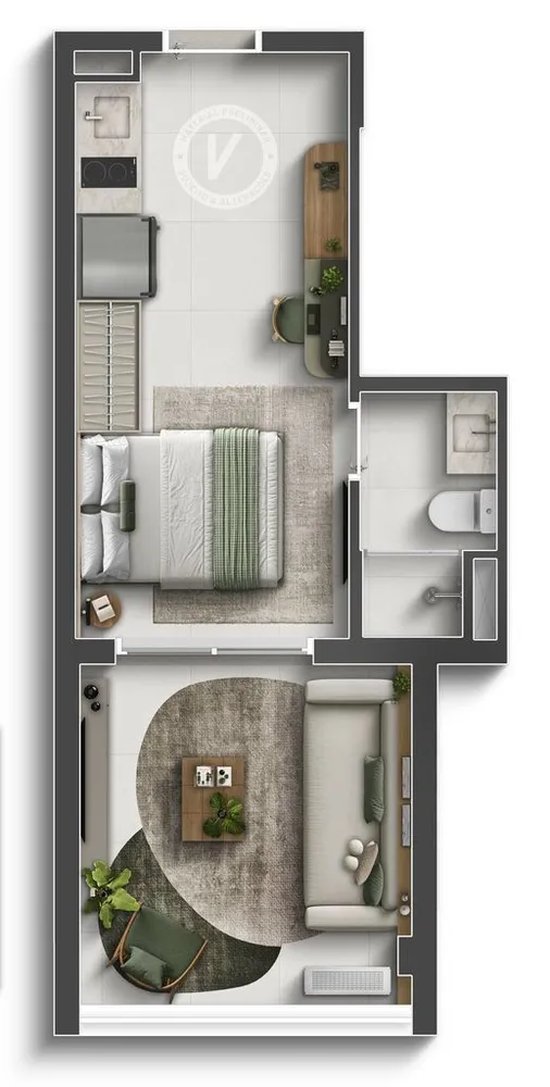 Apartamento, 1 quarto, 38 m² - Foto 3