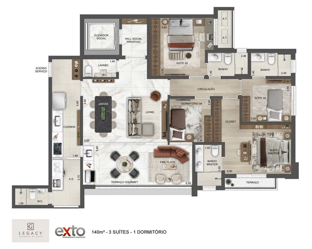 Apartamento, 4 quartos, 173 m² - Foto 8