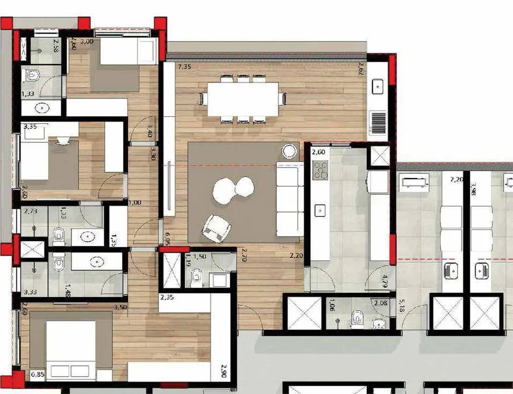 Apartamento, 3 quartos, 263 m² - Foto 8