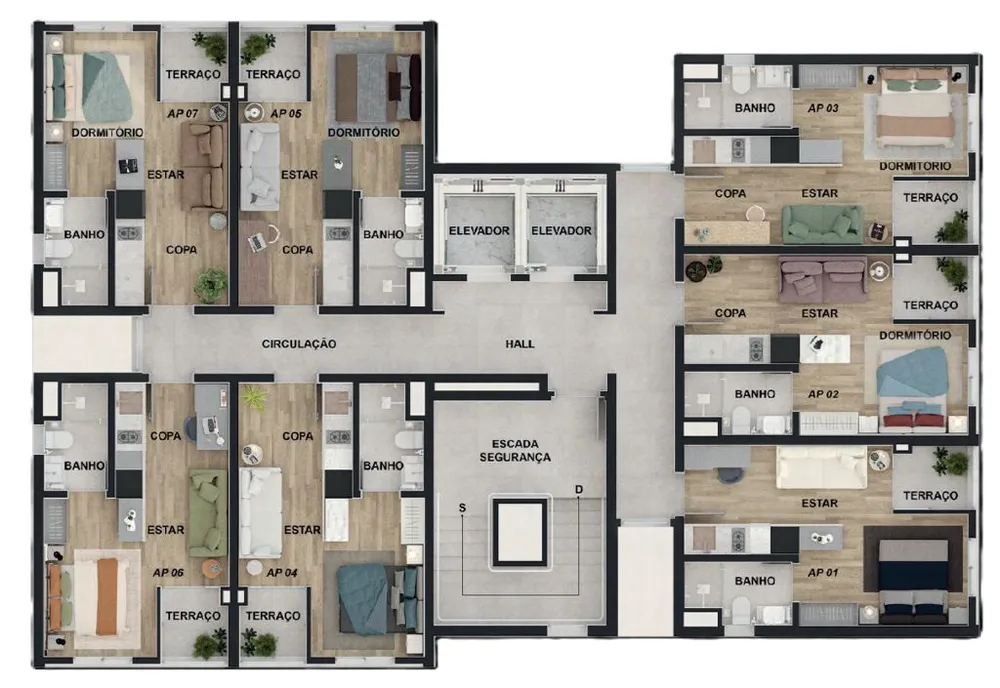 Apartamento, 1 quarto, 36 m² - Foto 12