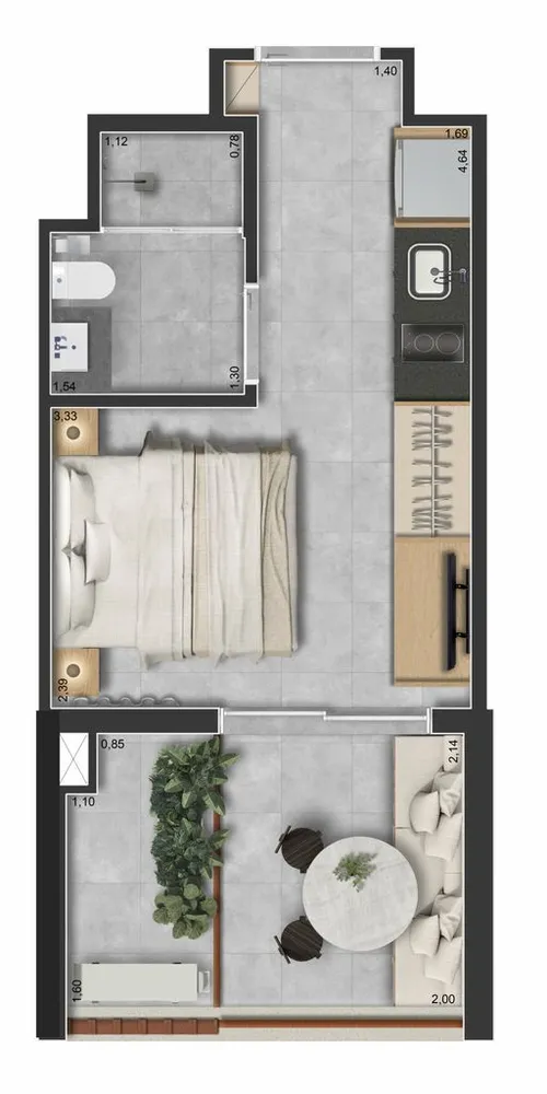 Kitnet-Studio, 26 m² - Foto 8