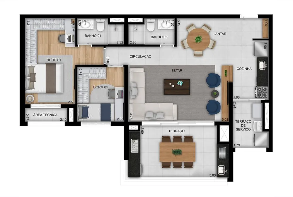 Apartamento, 2 quartos, 70 m² - Foto 10