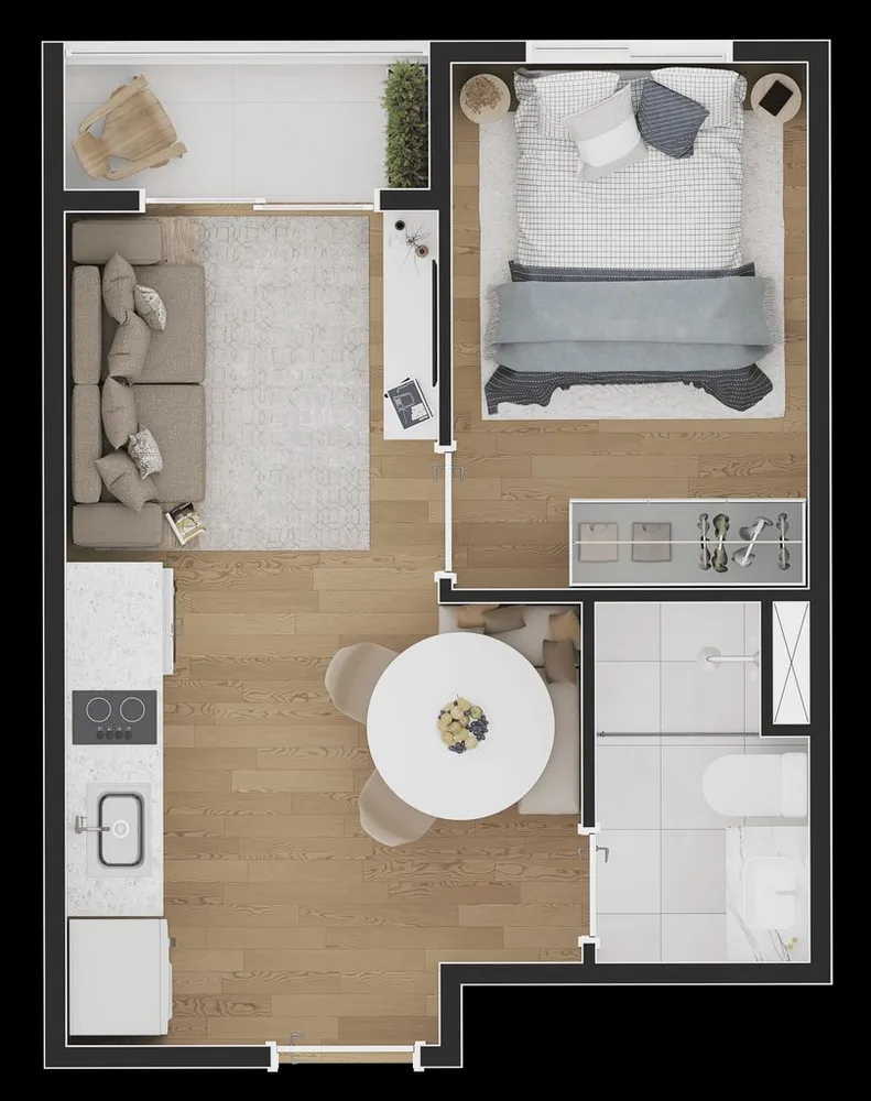 Apartamento, 1 quarto, 24 m² - Foto 7