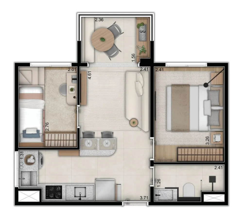 Kitnet-Studio, 25 m² - Foto 6
