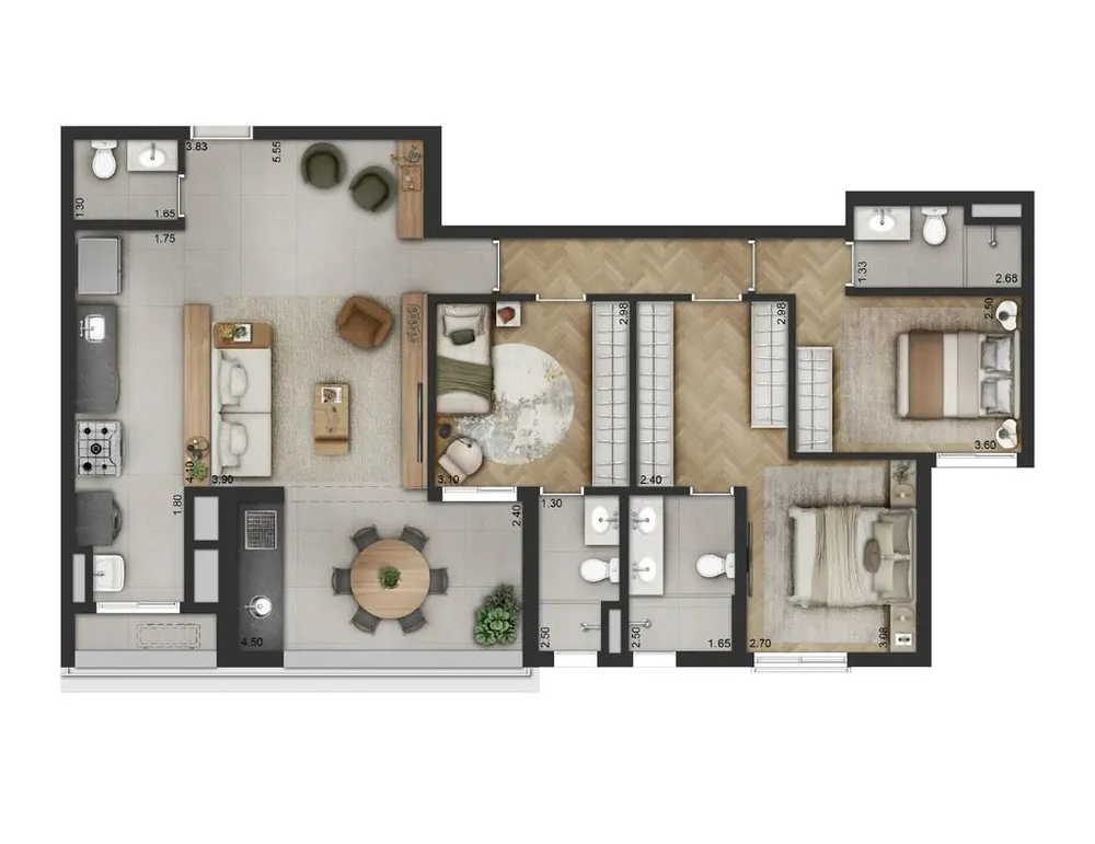 Apartamento, 3 quartos, 113 m² - Foto 5