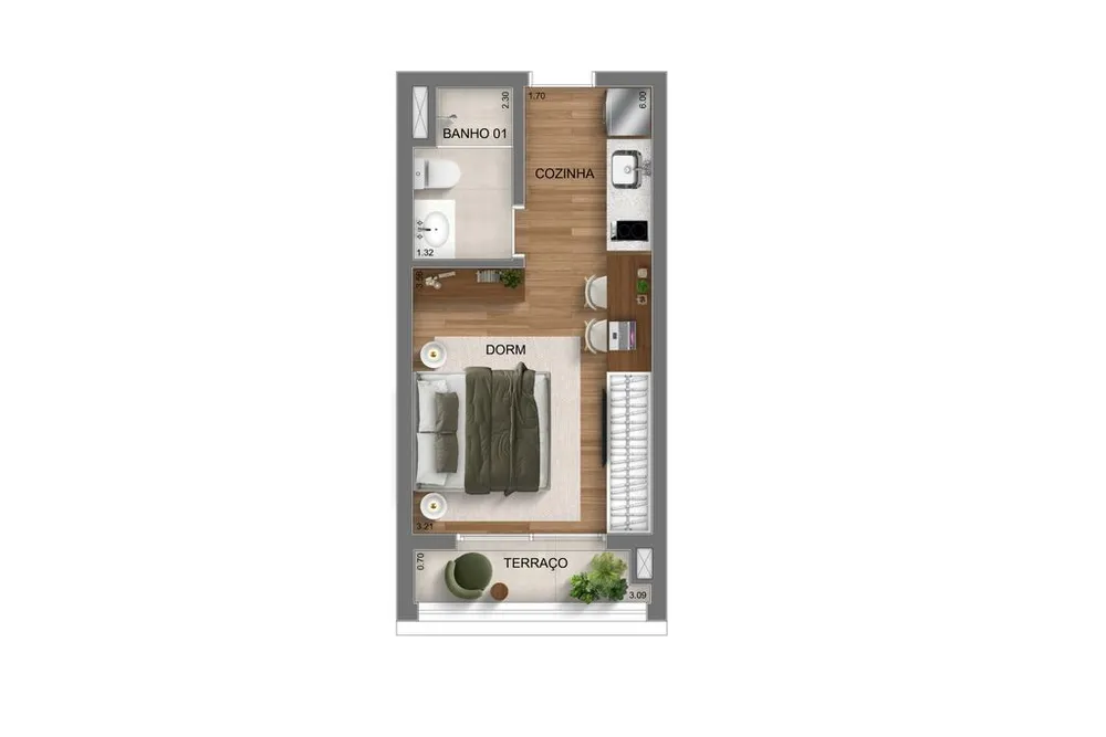 Apartamento, 3 quartos, 66 m² - Foto 7