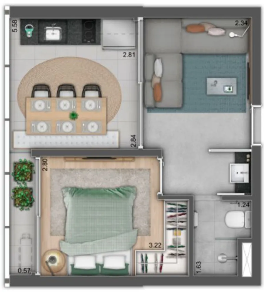 Apartamento, 1 quarto, 32 m² - Foto 8