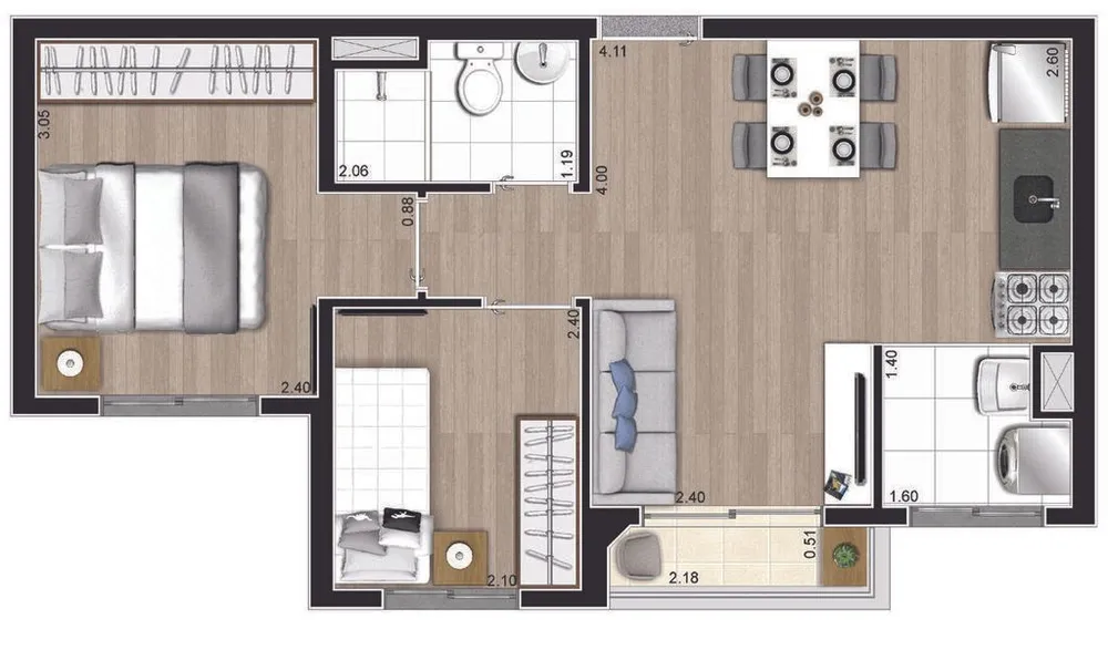 Apartamento, 2 quartos, 37 m² - Foto 7