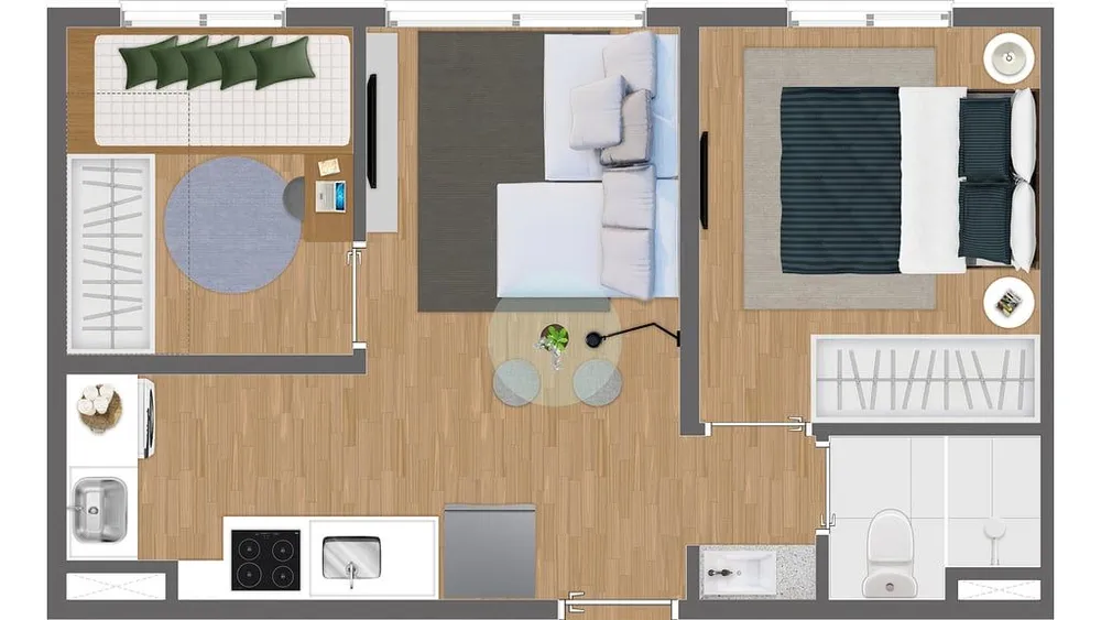 Apartamento, 2 quartos, 32 m² - Foto 2