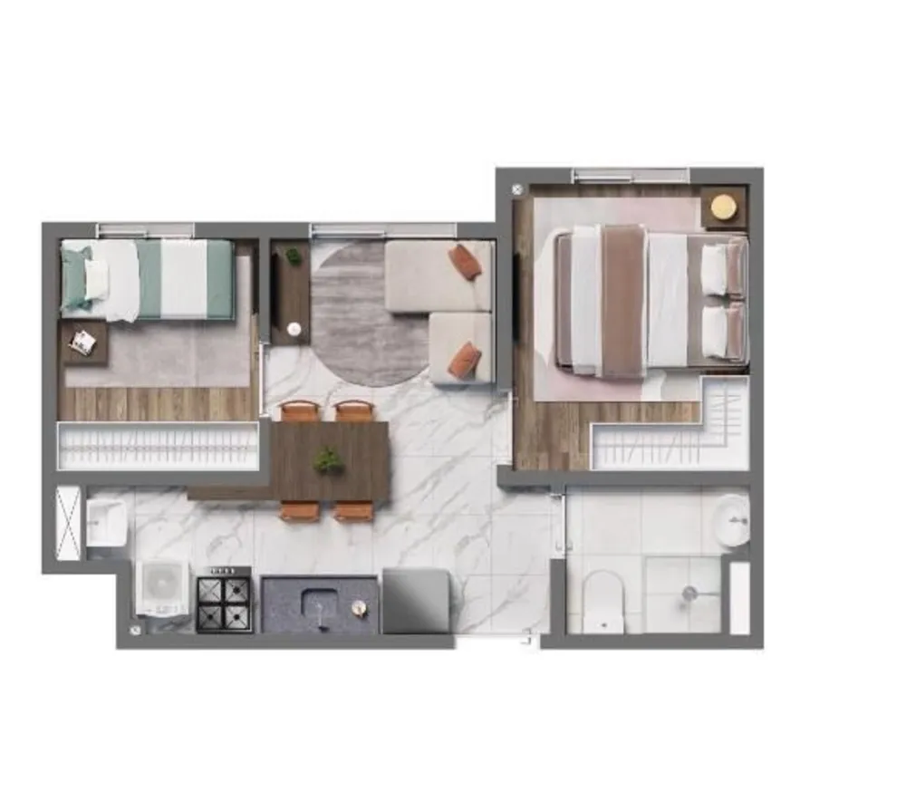 Apartamento, 2 quartos, 34 m² - Foto 12