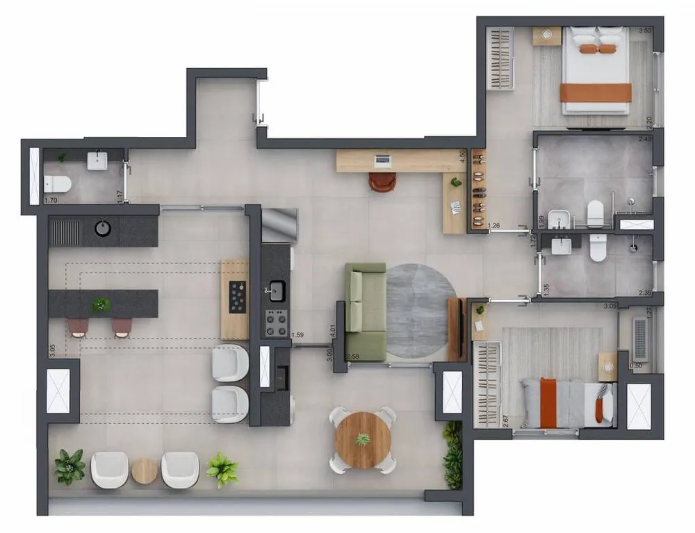 Apartamento, 2 quartos, 60 m² - Foto 8