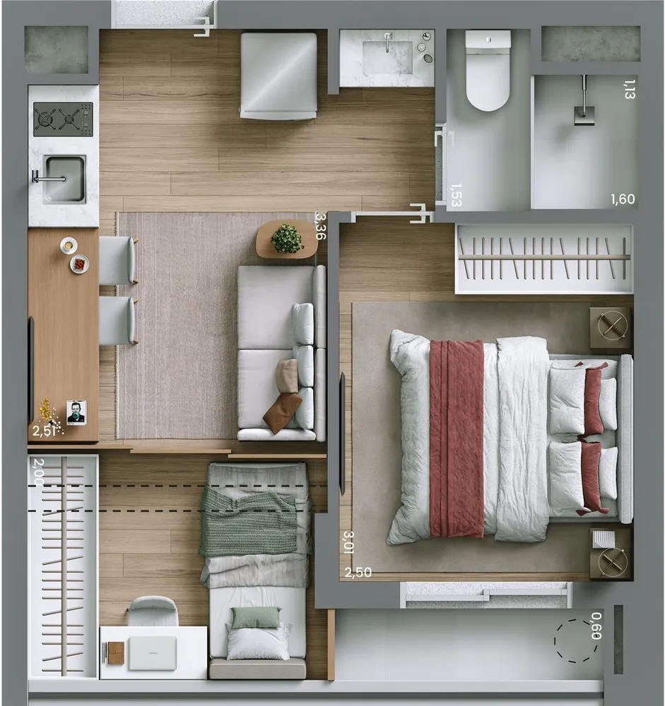 Apartamento, 2 quartos, 43 m² - Foto 5