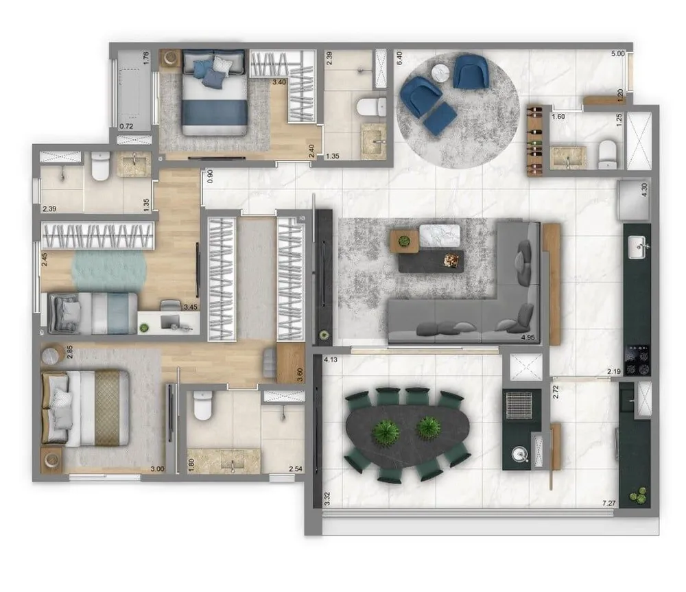 Apartamento, 3 quartos, 125 m² - Foto 7