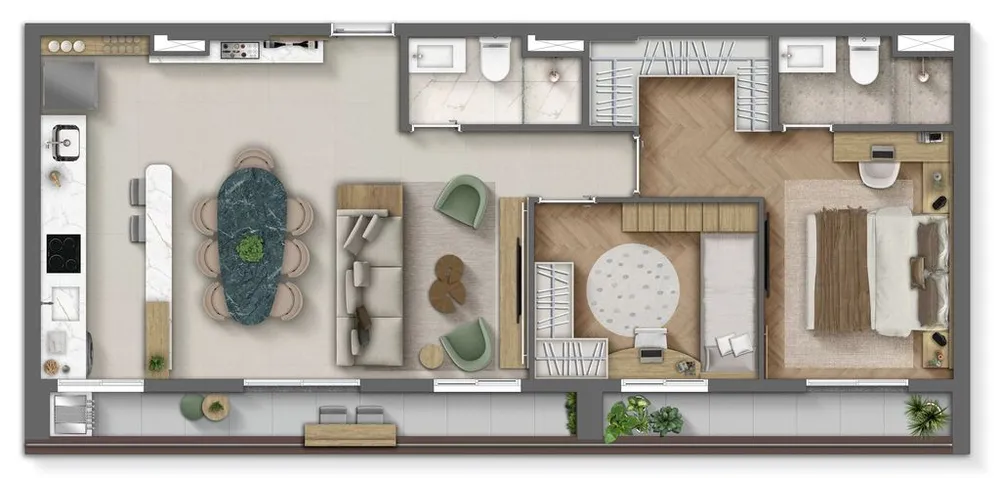 Apartamento, 2 quartos, 57 m² - Foto 2