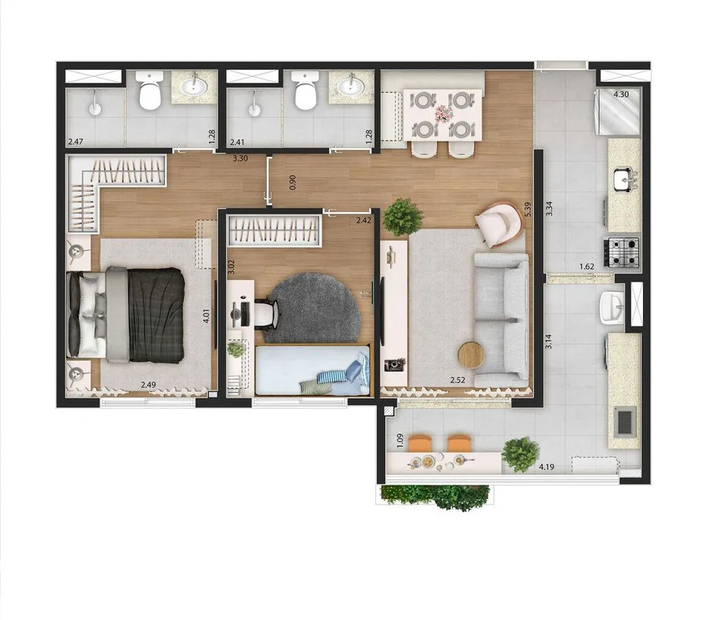 Apartamento, 2 quartos, 60 m² - Foto 8