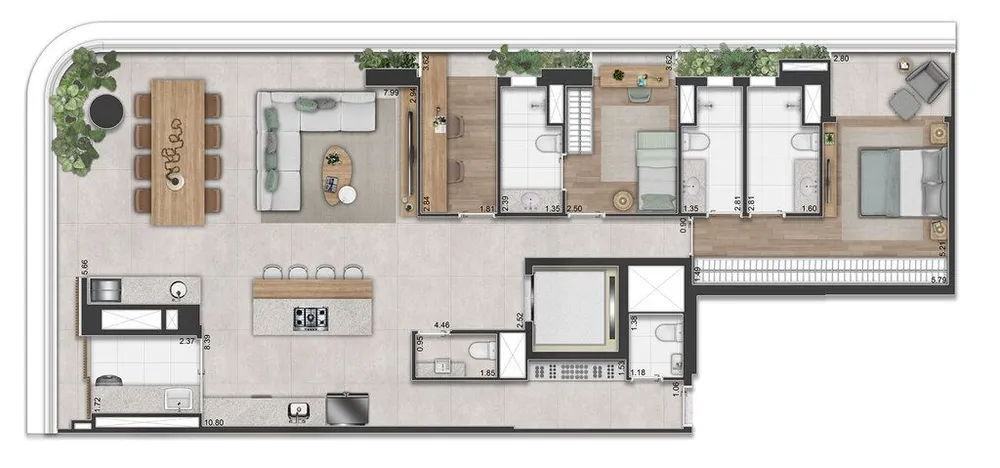 Apartamento, 4 quartos, 193 m² - Foto 3