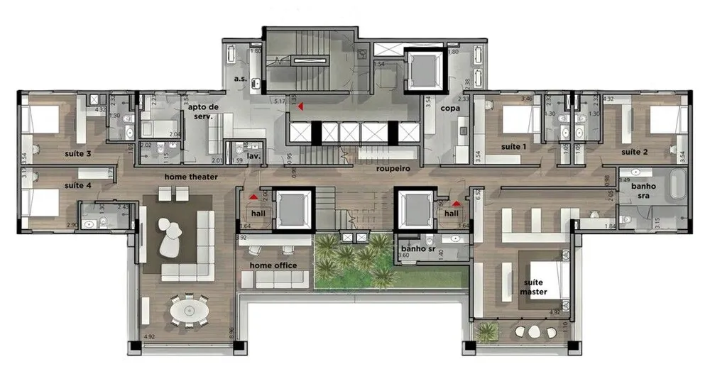 Apartamento, 3 quartos, 174 m² - Foto 2