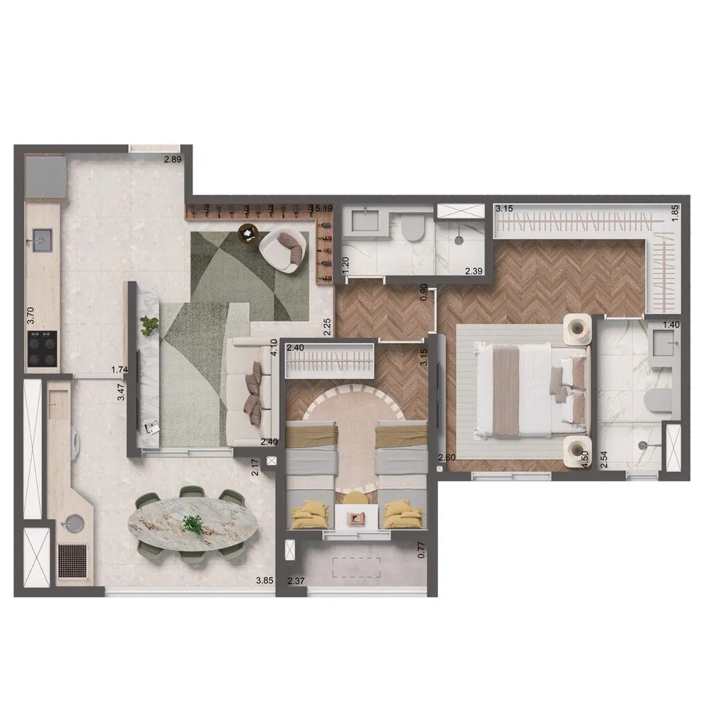 Apartamento, 2 quartos, 60 m² - Foto 9