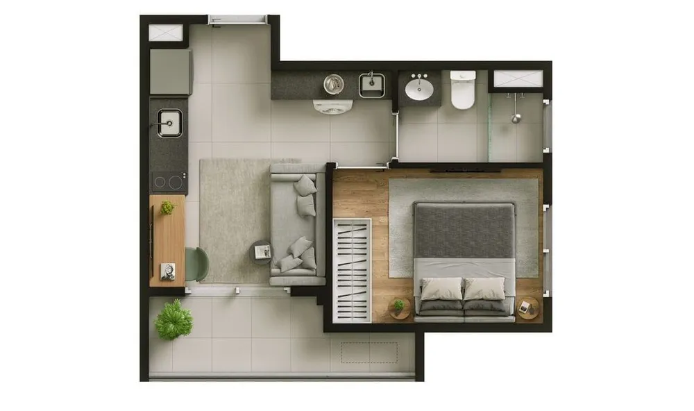 Apartamento, 1 quarto, 37 m² - Foto 8
