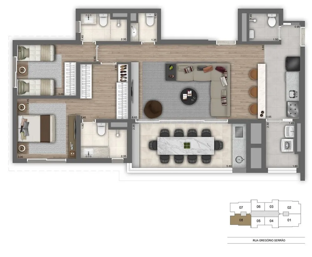 Apartamento, 3 quartos, 131 m² - Foto 9