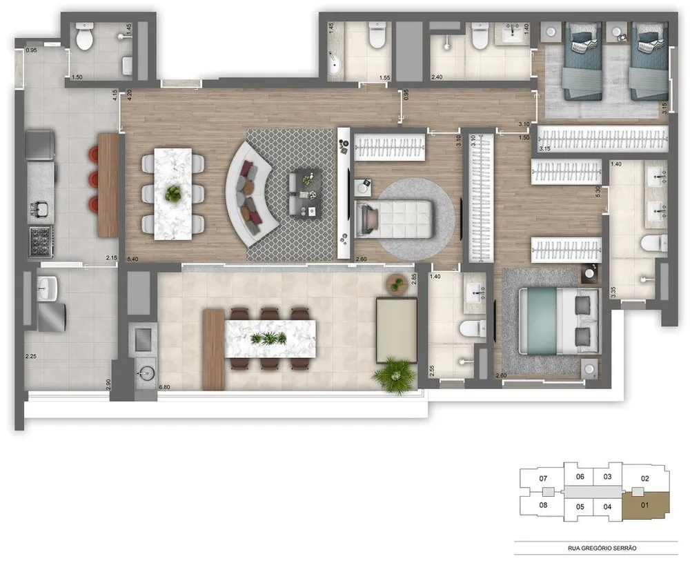 Apartamento, 3 quartos, 131 m² - Foto 8