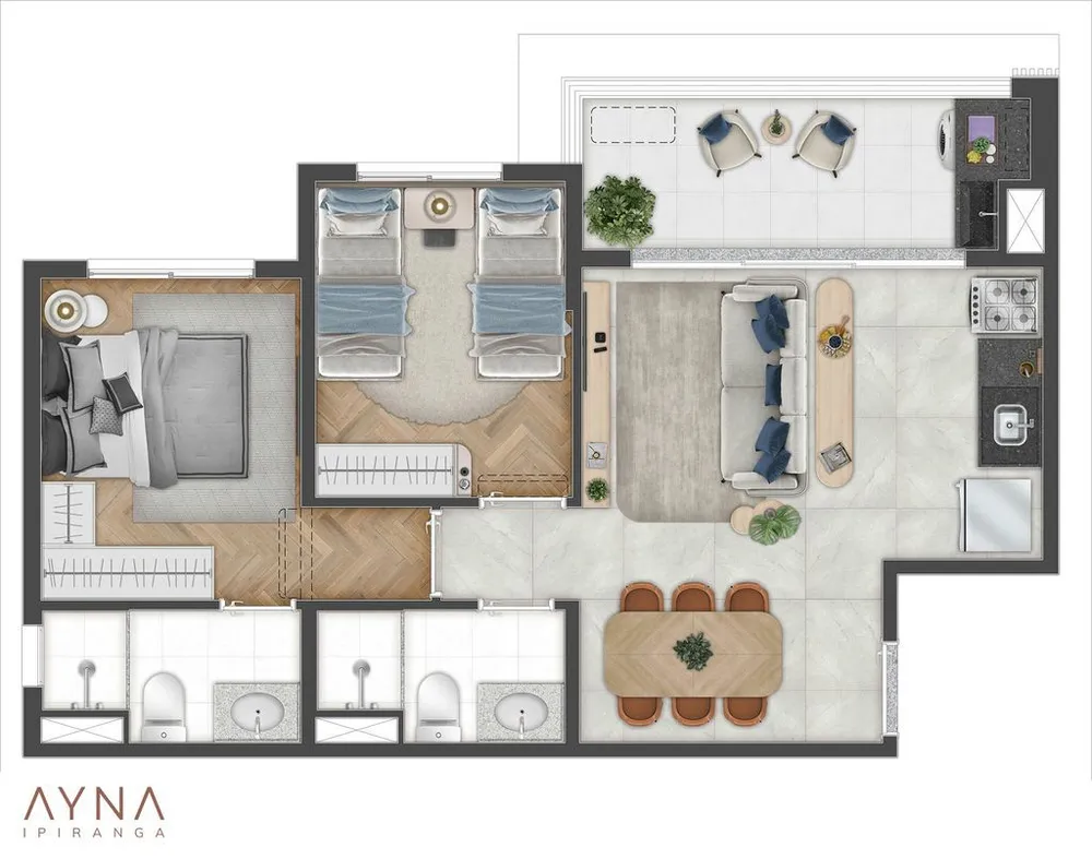 Apartamento, 2 quartos, 54 m² - Foto 7
