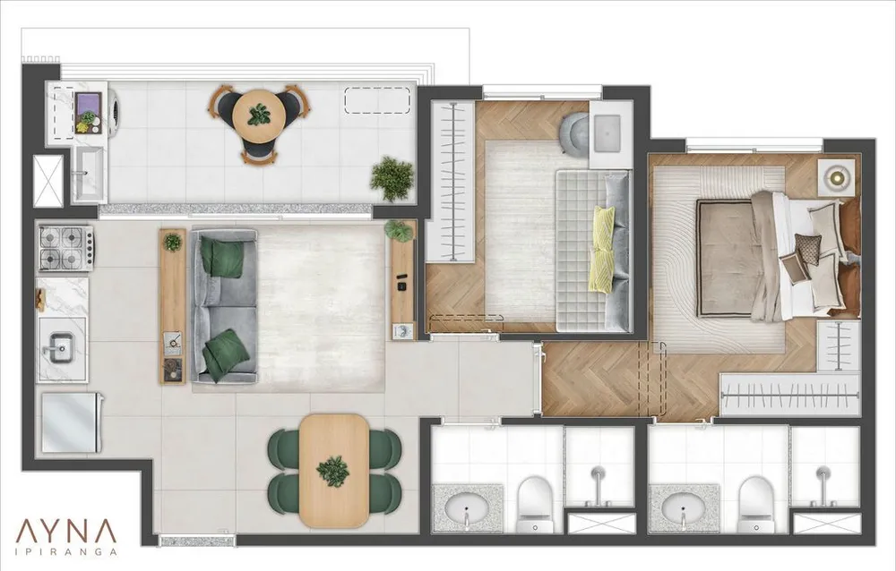 Apartamento, 2 quartos, 54 m² - Foto 3