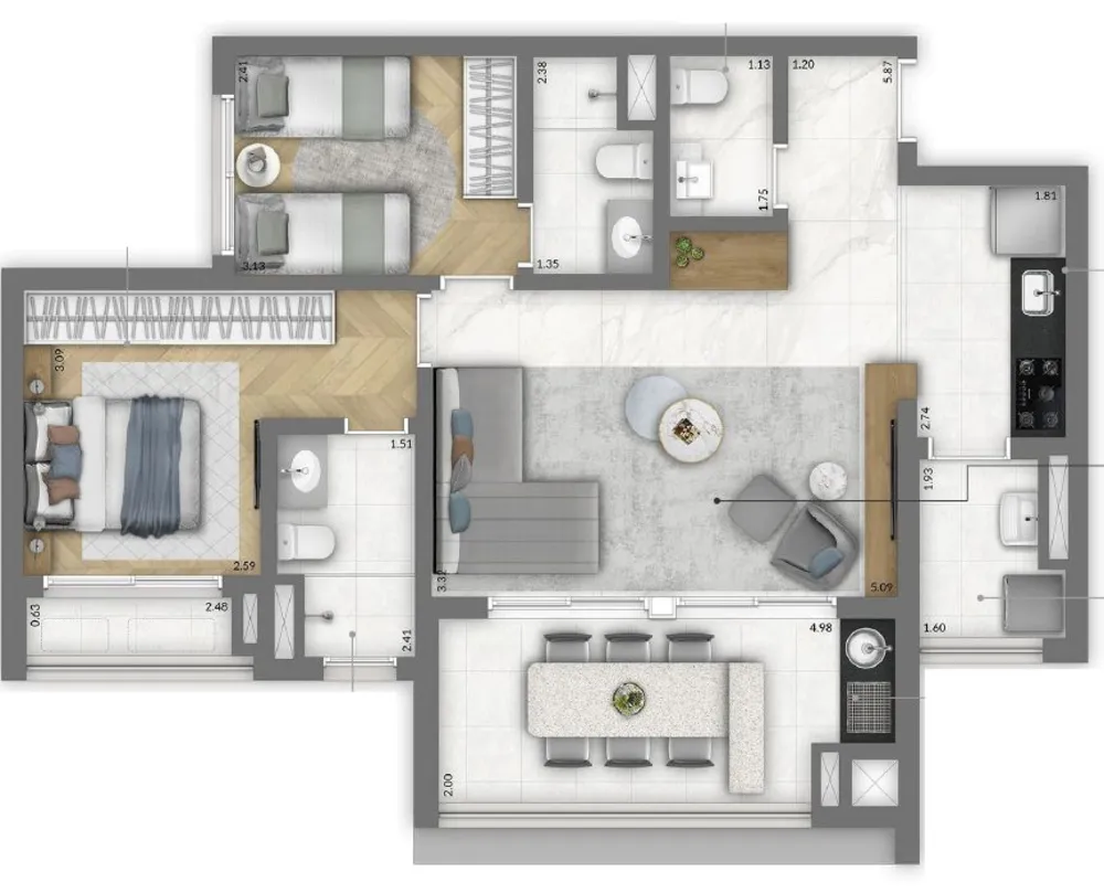 Apartamento, 3 quartos, 82 m² - Foto 4