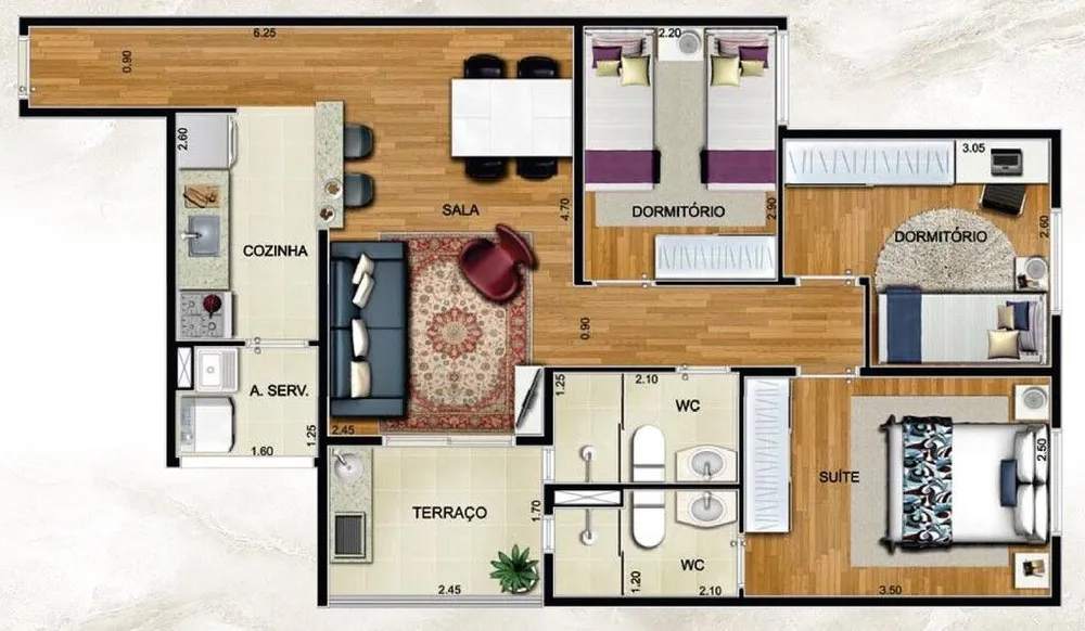 Apartamento, 3 quartos, 71 m² - Foto 5