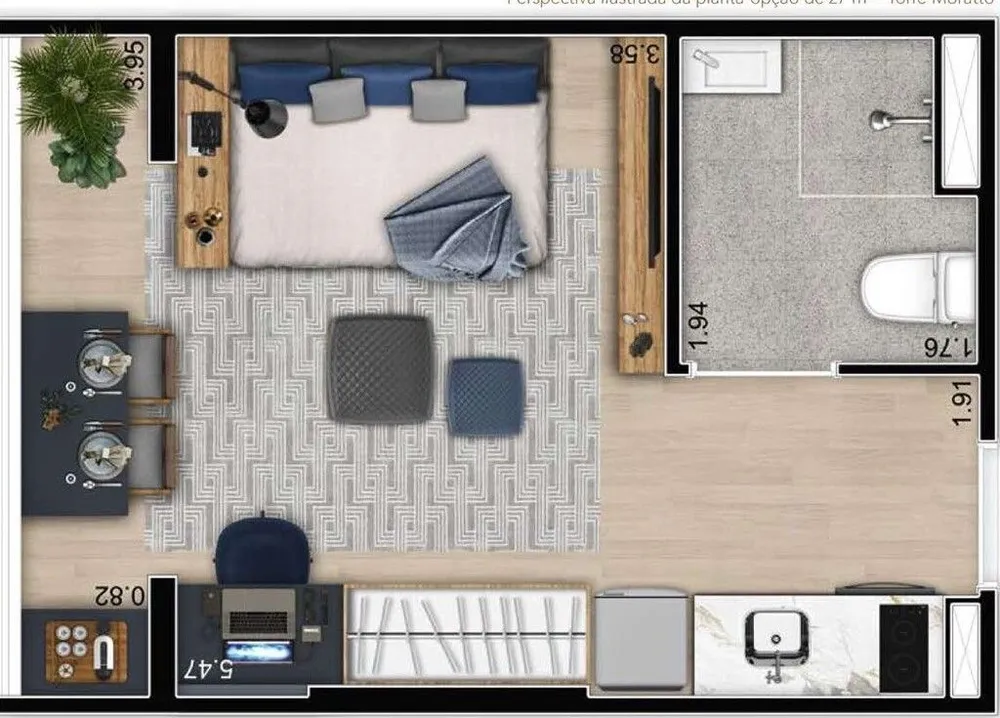 Kitnet-Studio, 29 m² - Foto 4