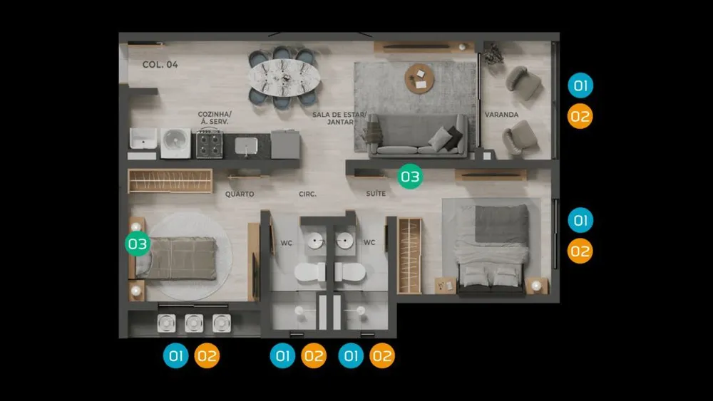 Cobertura, 2 quartos, 43 m² - Foto 8