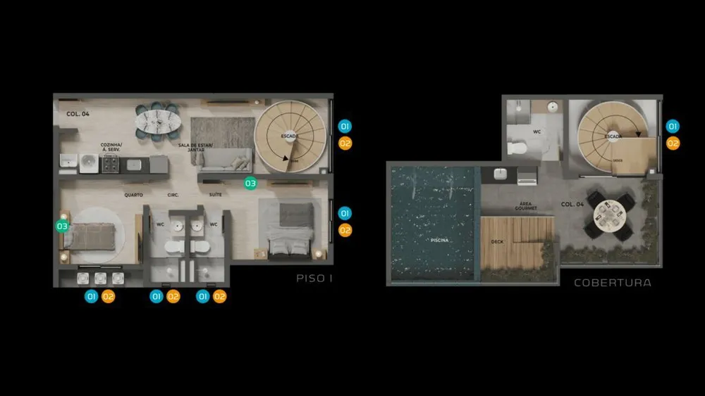 Cobertura, 2 quartos, 43 m² - Foto 9