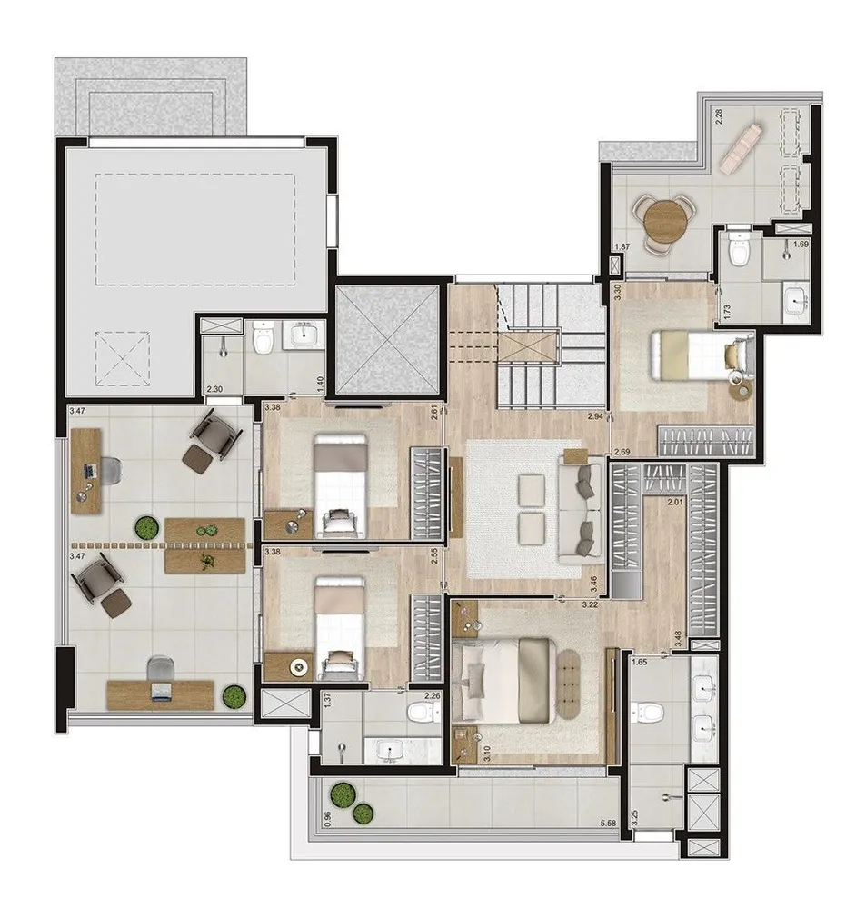 Cobertura, 4 quartos, 290 m² - Foto 8