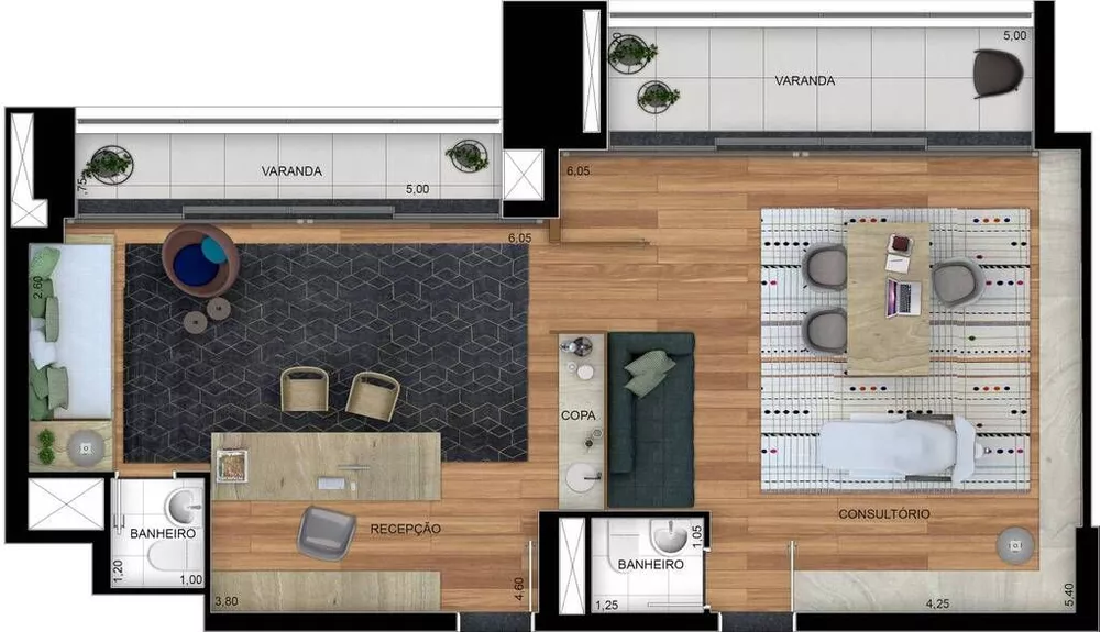 Sala-Conjunto, 46 m² - Foto 6