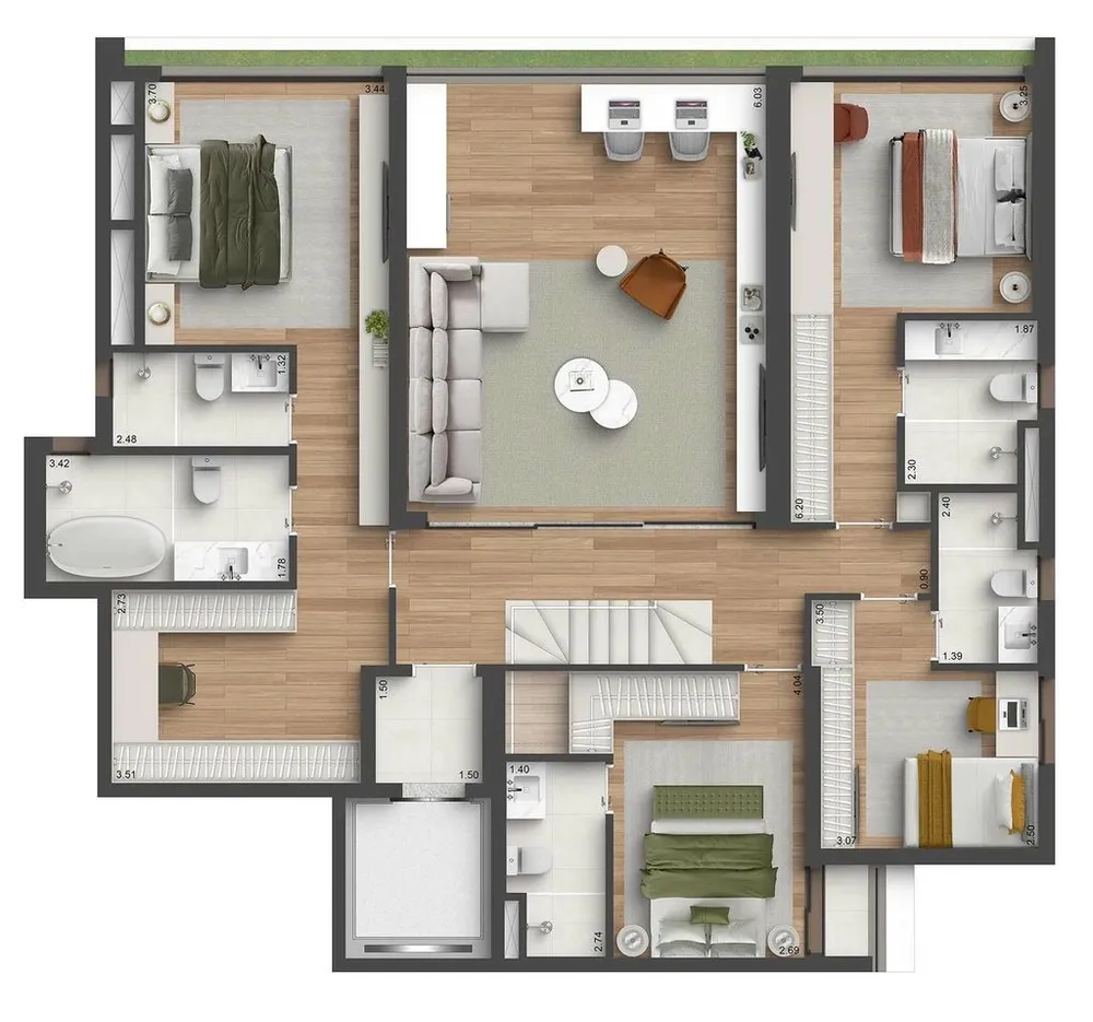 Cobertura, 4 quartos, 395 m² - Foto 9