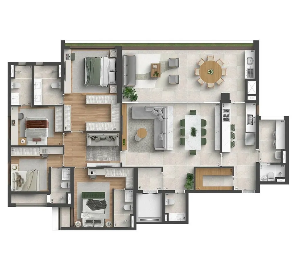 Cobertura, 4 quartos, 395 m² - Foto 12