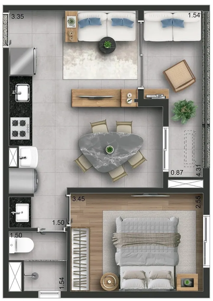 Apartamento, 1 quarto, 30 m² - Foto 8