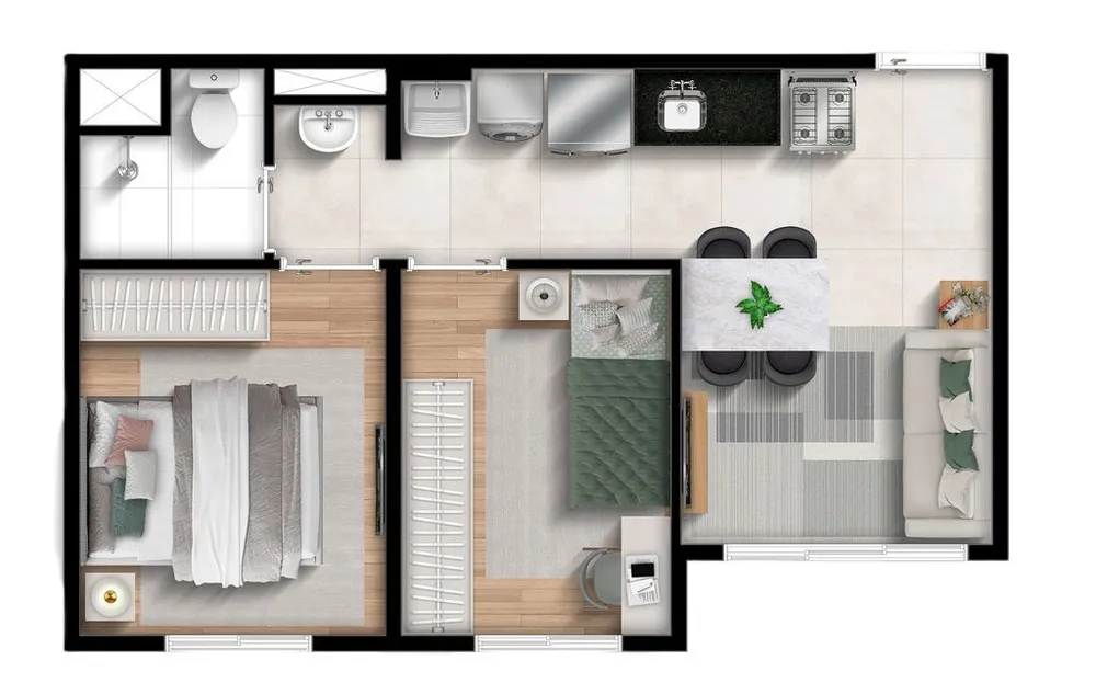 Apartamento, 2 quartos, 40 m² - Foto 6