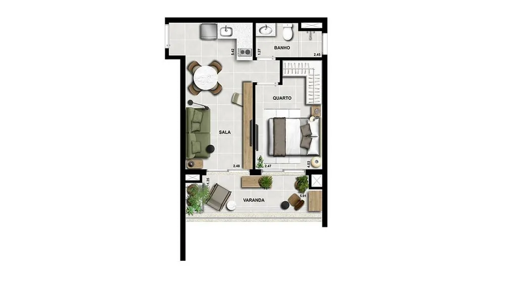 Kitnet-Studio, 28 m² - Foto 5