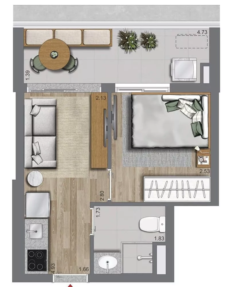 Apartamento, 2 quartos, 40 m² - Foto 4