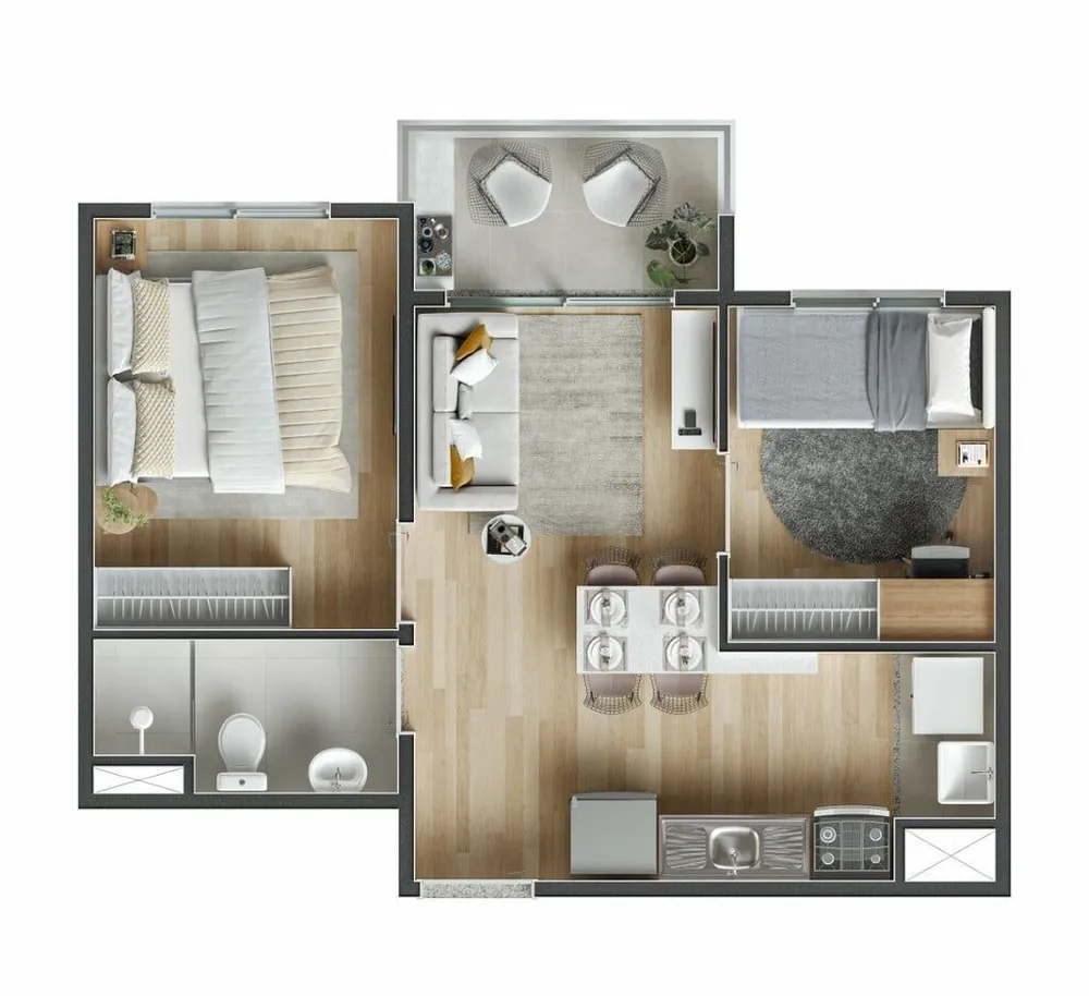 Apartamento, 2 quartos, 38 m² - Foto 8