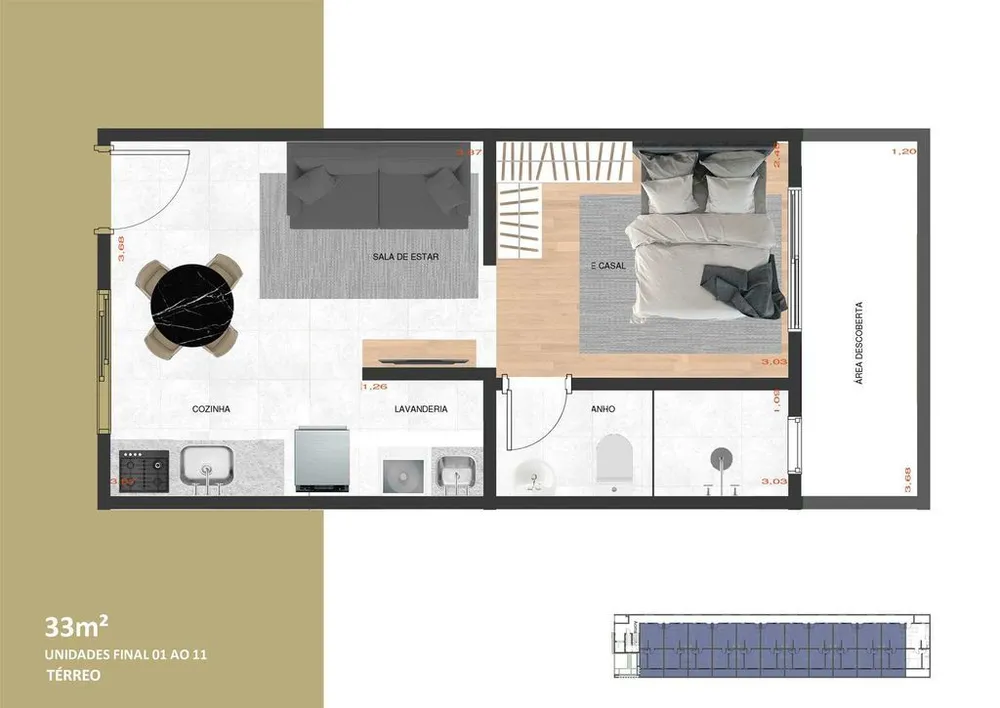 Apartamento, 1 quarto, 33 m² - Foto 7