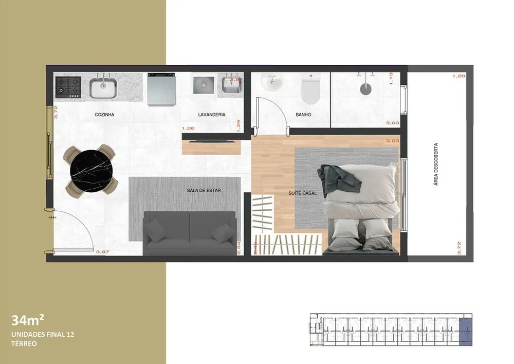 Apartamento, 1 quarto, 33 m² - Foto 5