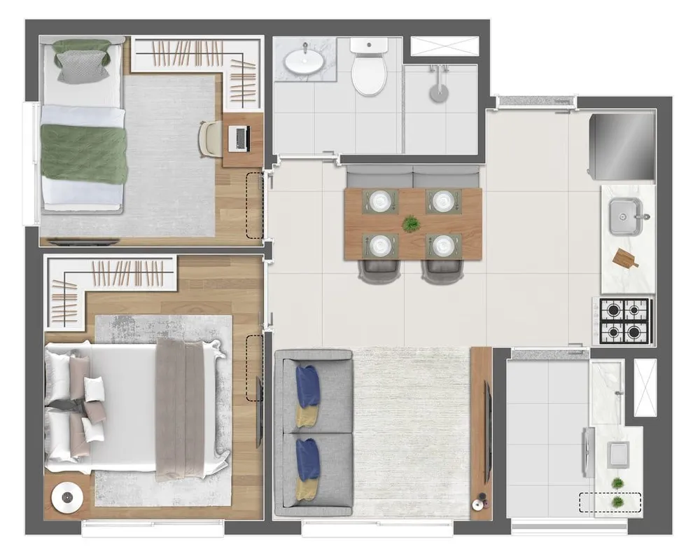 Apartamento, 2 quartos, 49 m² - Foto 4