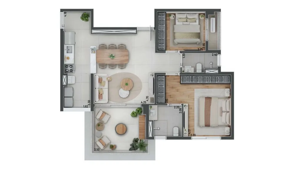 Apartamento, 2 quartos, 140 m² - Foto 1